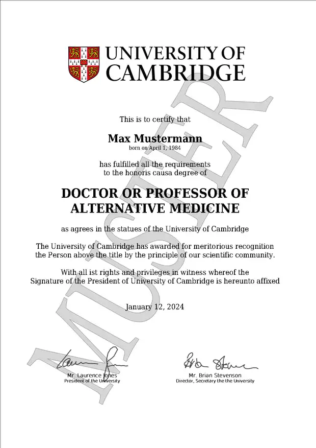 Buy Doctorate Degree from Cambridge University