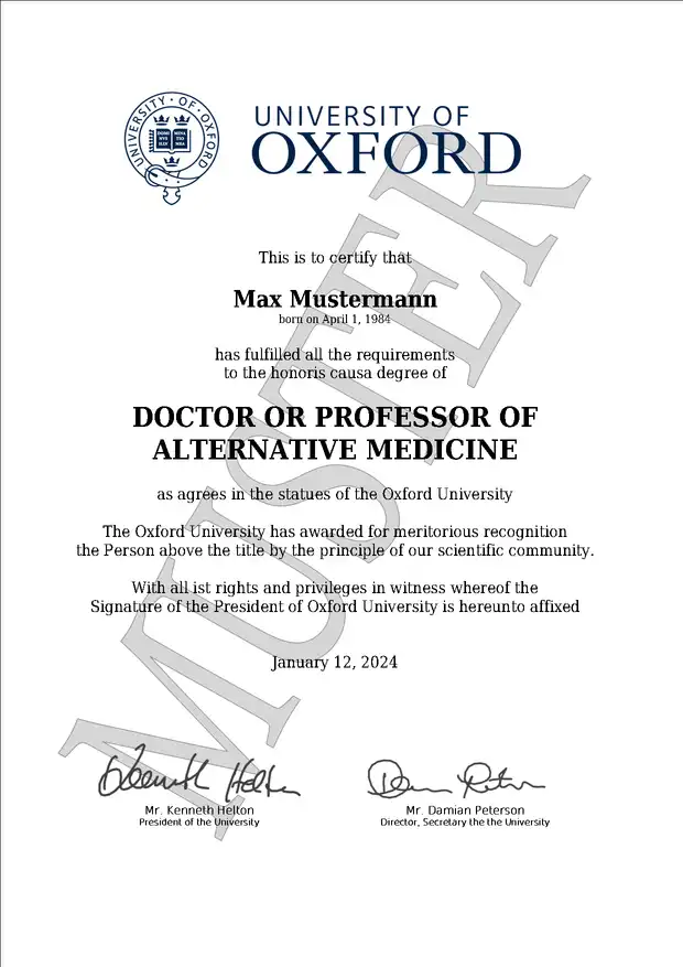 Buy Doctorate Degree from Oxford